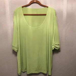 Susan Graver liquid knit blouse with open sleeves